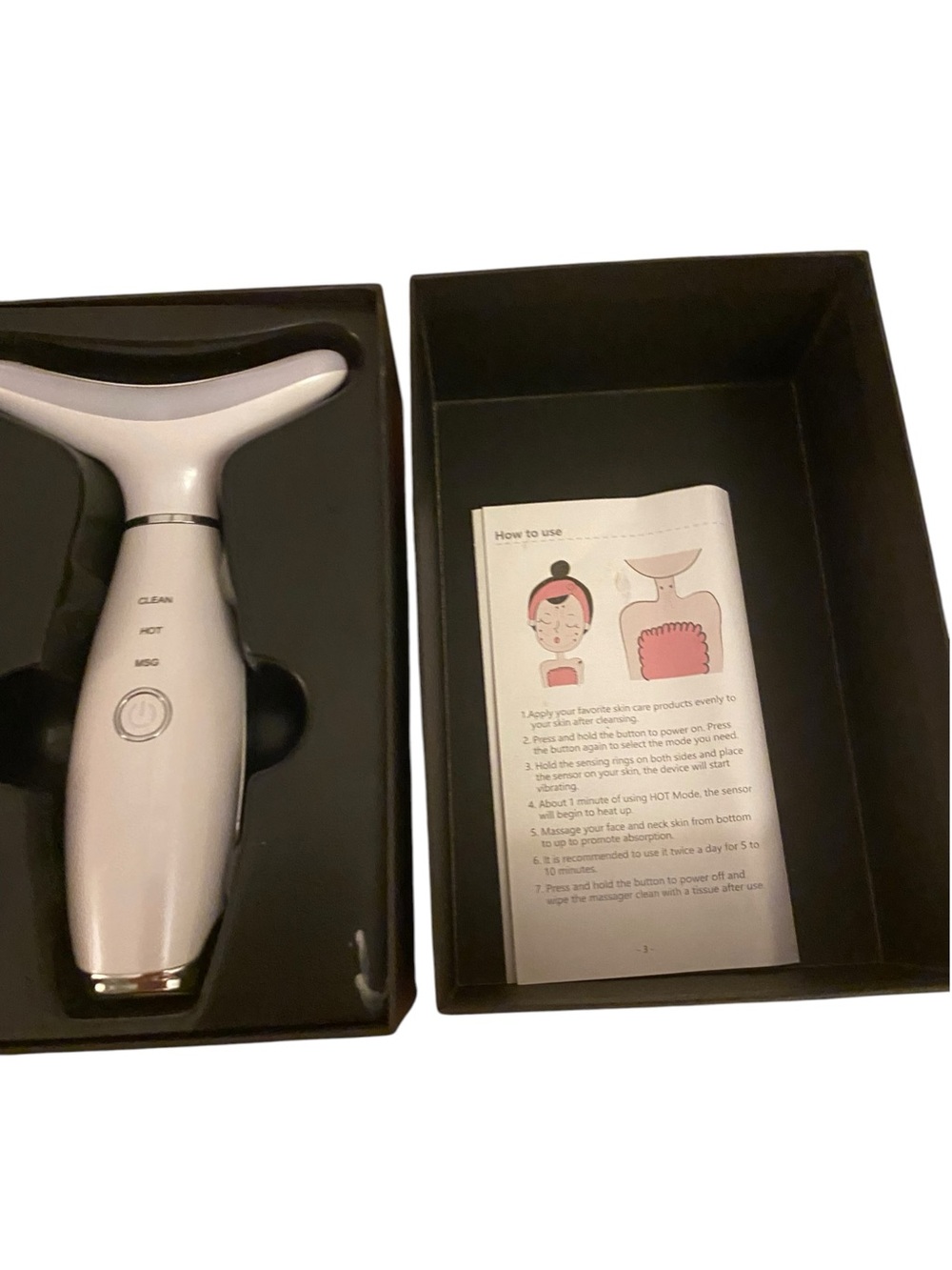 NEW Beauty Neck & Face Instrument AM-8003 | 3-in-1 LED Therapy Massager spa lift